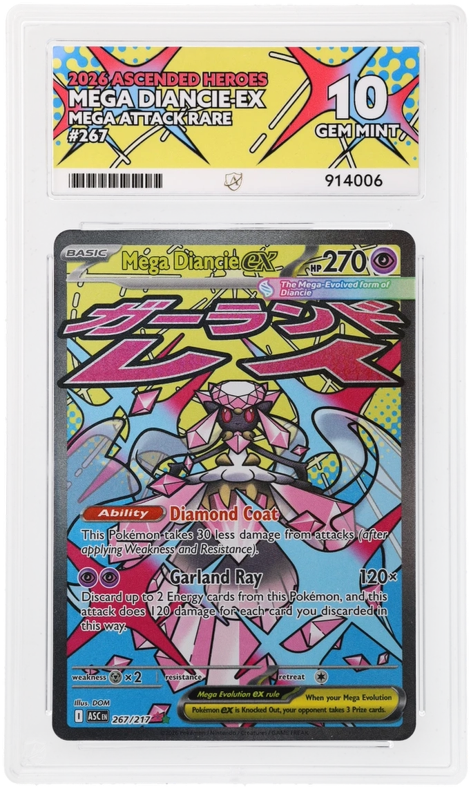 pokemon card diancie ex ACE 10 - Mega - 267/217 - Ascended Heroes play 60 Japanese Pokemon Card Arceus Type:Box Englisch