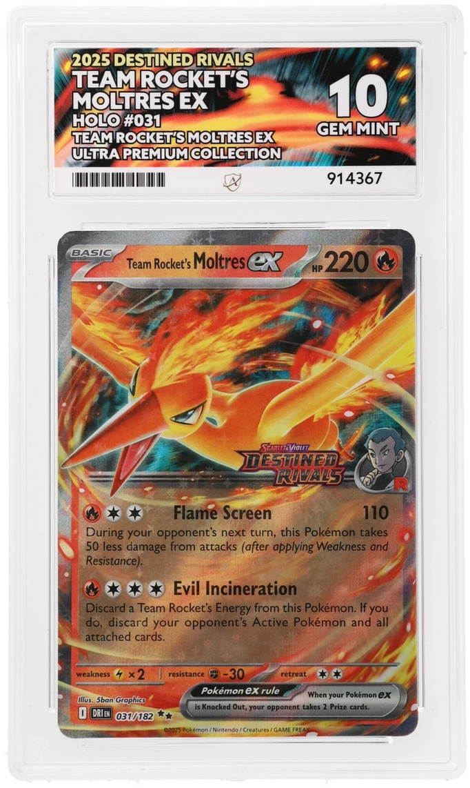 ACE 10 - Team Rocket's Moltres ex - 031/182 - Destined Rivals - Team Rocket's Moltres ex Ultra Premium Collection - Pokemon