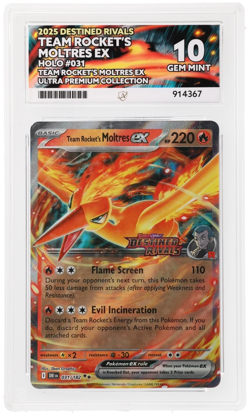 ACE 10 - Team Rocket's Moltres ex - 031/182 - Destined Rivals - Team Rocket's Moltres ex Ultra Premium Collection - Pokemon