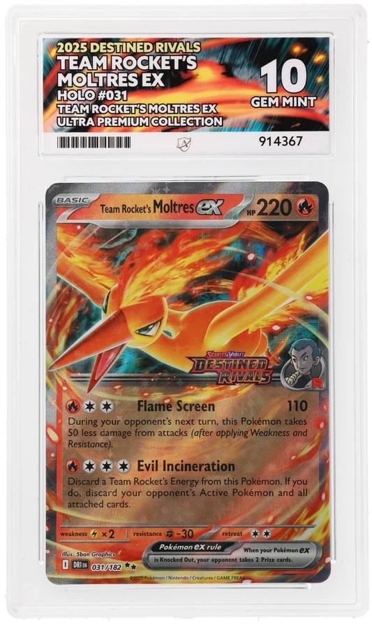 ACE 10 - Team Rocket's Moltres ex - 031/182 - Destined Rivals - Team Rocket's Moltres ex Ultra Premium Collection - Pokemon