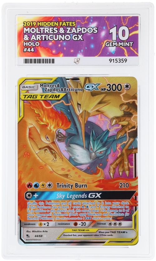 ACE 10 - Moltres & Zapdos & Articuno GX - 44/68 - Hidden Fates - Pokemon