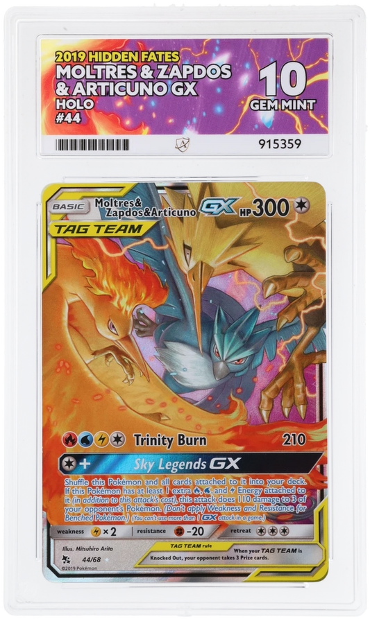 ACE 10 - Moltres & Zapdos & Articuno GX - 44/68 - Hidden Fates - Pokemon
