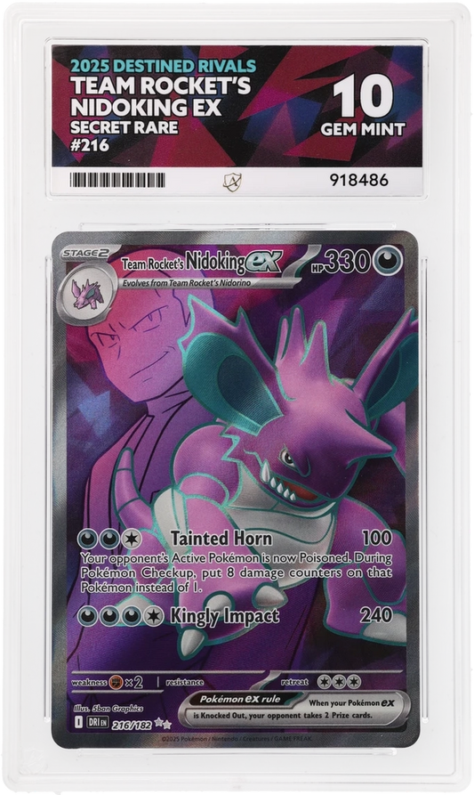 ACE 10 - Team Rocket's Nidoking ex - 216/182 - Destined Rivals - Pokemon