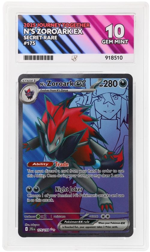 ACE 10 - N's Zoroark ex - 175/159 - Journey Together - Pokemon