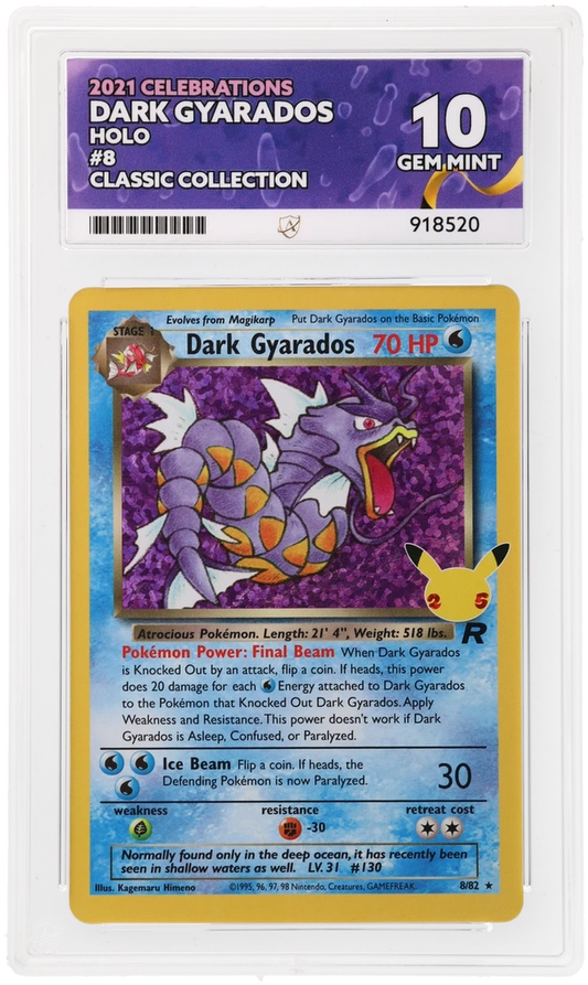 ACE 10 - Dark Gyarados - 8/82 - Celebrations - Classic Collection - Pokemon