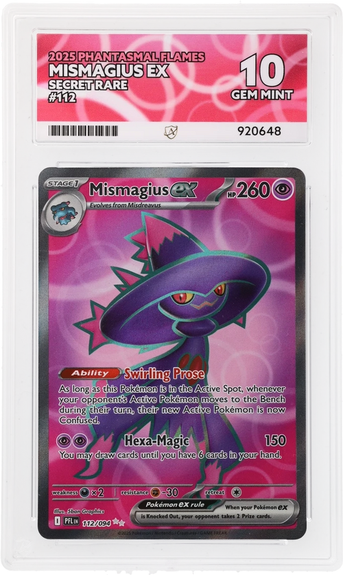 ACE 10 - Mismagius ex - 112/094 - Phantasmal Flames - Pokemon