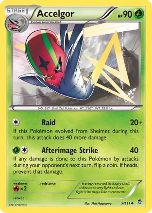 Accelgor 9/111 - XY  Furious Fists Reverse Holofoil
