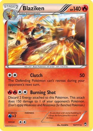 Blaziken 14/111 - XY  Furious Fists Holofoil