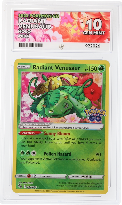 ACE 10 - Radiant Venusaur - 004/078 - Holo - 2022 Pokemon Go - Pokemon