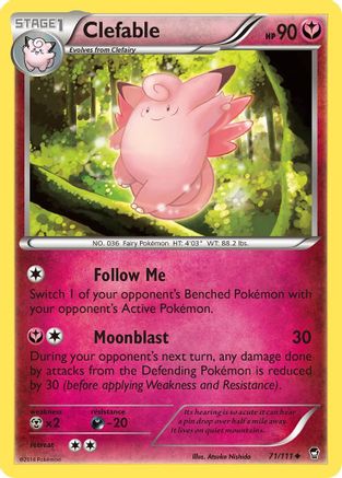 Clefable 71/111 - XY  Furious Fists