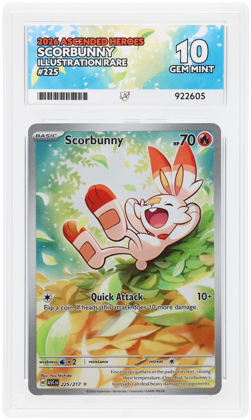 ACE 10 - Scorbunny - 225/217 - Ascended Heroes - Pokemon