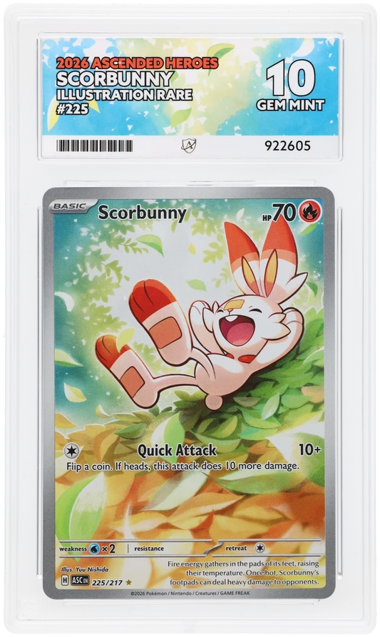 ACE 10 - Scorbunny - 225/217 - Ascended Heroes - Pokemon