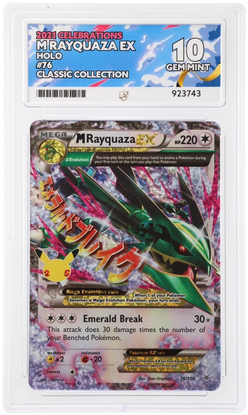 ACE 10 - M Rayquaza EX - 76/108 - Celebrations - Classic Collection - Pokemon
