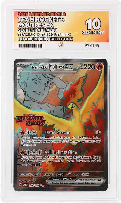 ACE 10 - Team Rocket's Moltres ex - 208/182 - Destined Rivals - Team Rocket's Moltres ex Ultra Premium Collection - Pokemon