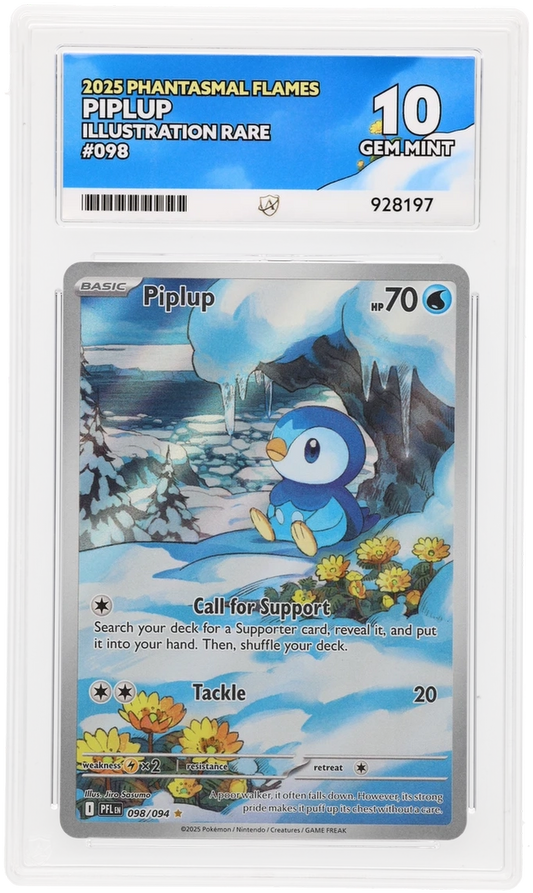 ACE 10 - Piplup - 098/094 - Phantasmal Flames - Pokemon