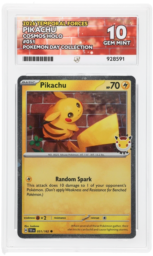ACE 10 - Pikachu - 051/162 - Temporal Forces - Pokemon
