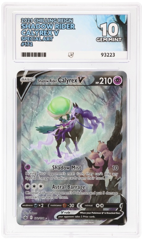 ACE 10   - Shadow Rider Calyrex V - 172 - 2021 Chilling Reign - Pokemon