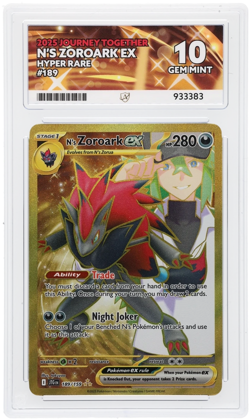 ACE 10 - N's Zoroark ex - 189/159 - Journey Together - Pokemon