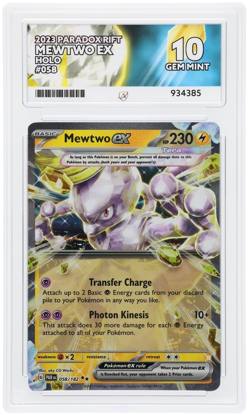 ACE 10 - Mewtwo ex - 058/182 - Paradox Rift - Pokemon