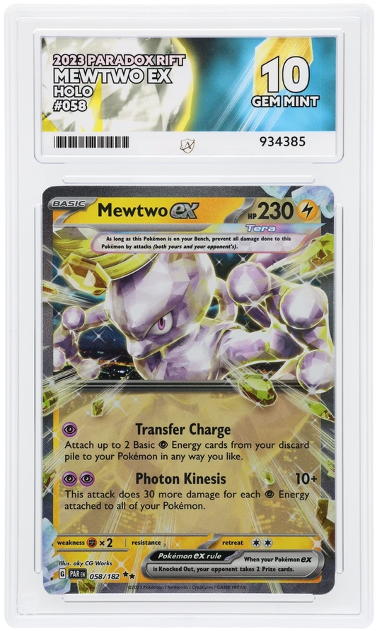 ACE 10 - Mewtwo ex - 058/182 - Paradox Rift - Pokemon