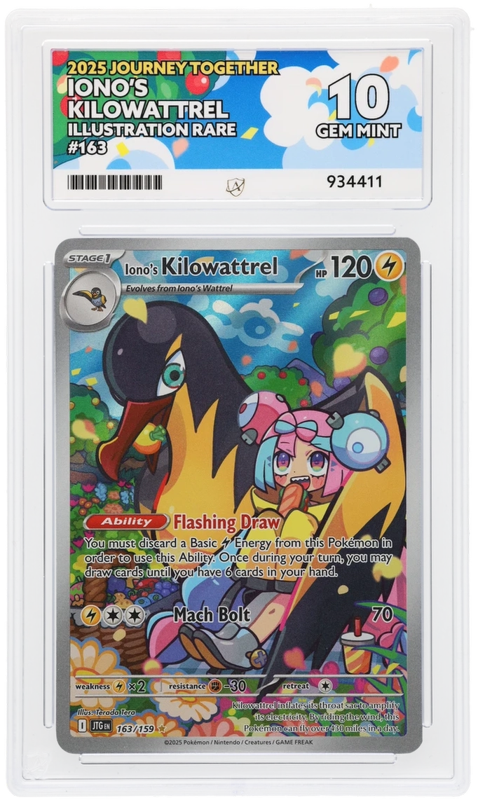 ACE 10 - Iono's Kilowattrel - 163/159 - Journey Together - Pokemon