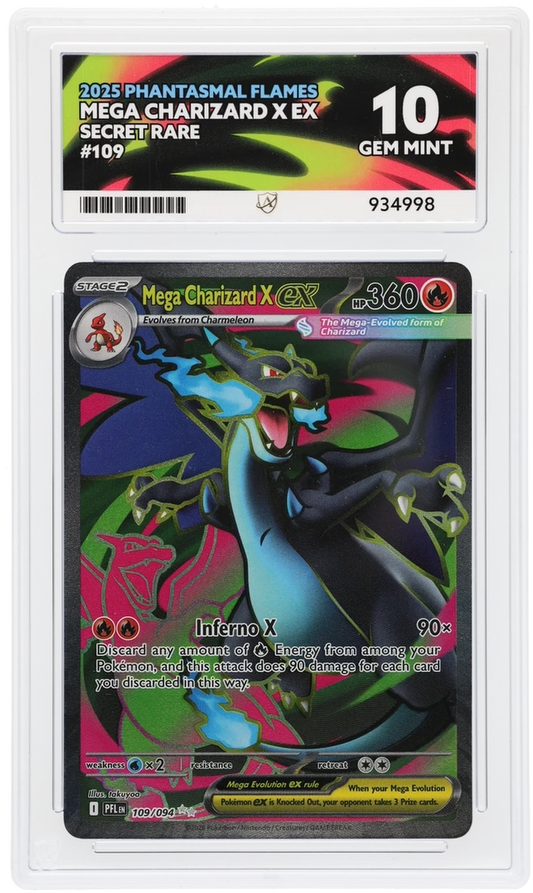 ACE 10 - Mega Charizard X ex - 109/094 - Phantasmal Flames - Pokemon