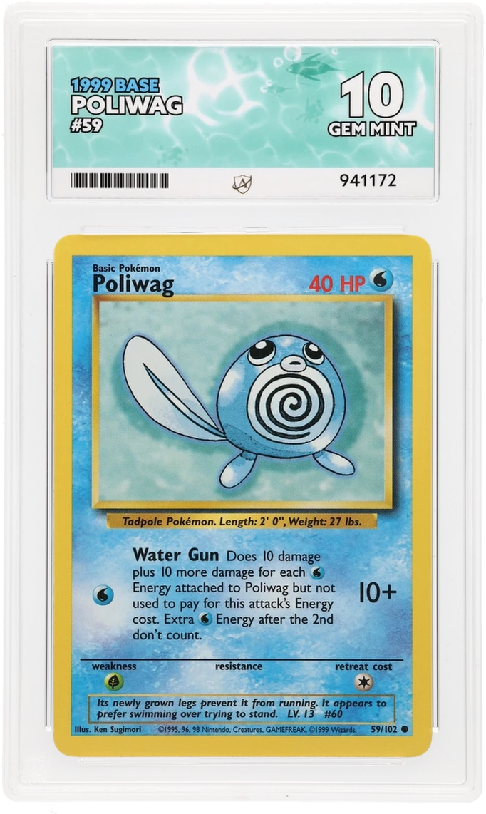 ACE 10 - Poliwag - 59/102- 1999 Base - Pokemon