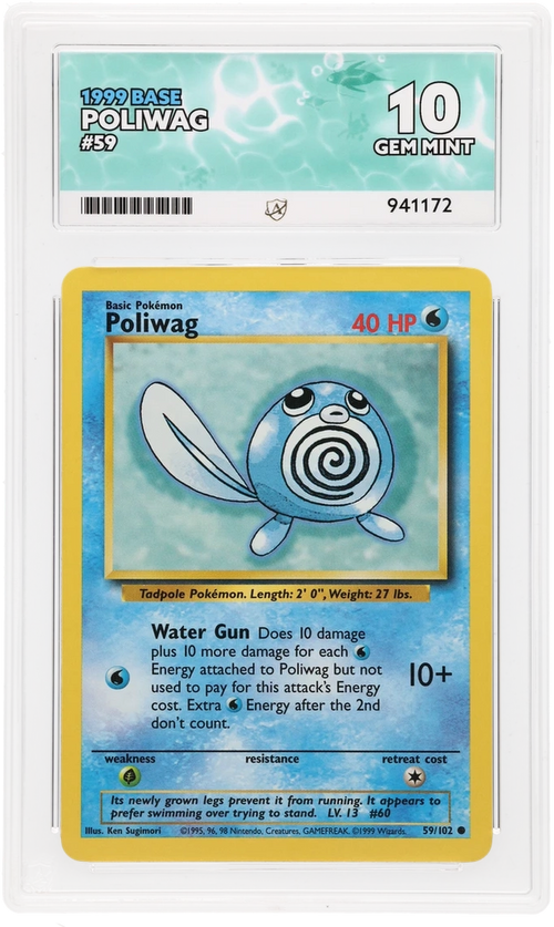 ACE 10 - Poliwag - 59/102- 1999 Base - Pokemon