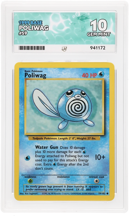 ACE 10 - Poliwag - 59/102- 1999 Base - Pokemon
