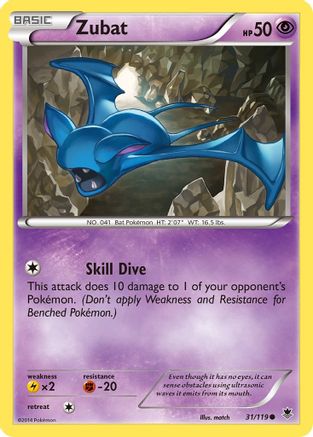 Zubat 31/119 - XY  Phantom Forces Reverse Holofoil