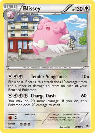 Blissey 81/119 - XY  Phantom Forces Reverse Holofoil