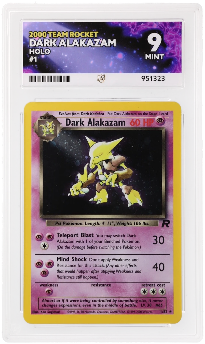 ACE 9 - Dark Alakazam - 1/82 - Team Rocket - Pokemon - front