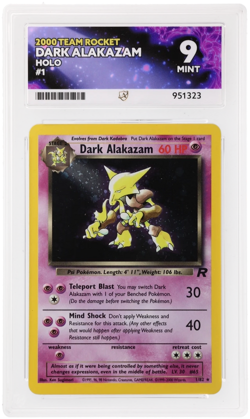ACE 9 - Dark Alakazam - 1/82 - Team Rocket - Pokemon - front
