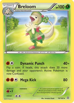 Breloom 16/160 - XY  Primal Clash Reverse Holofoil