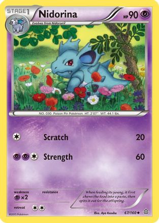 Nidorina 67/160 - Primal Clash Reverse Holofoil