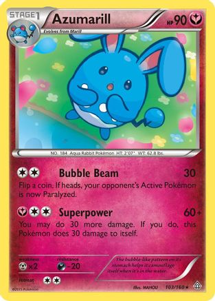 Azumarill 103/160 - XY  Primal Clash