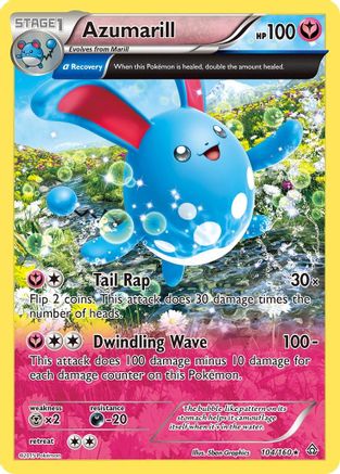 Azumarill (Alpha) 104/160 - XY  Primal Clash Reverse Holofoil
