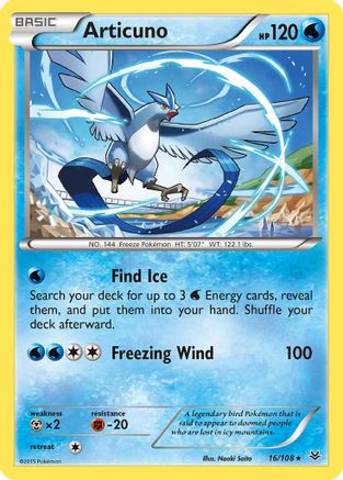 Articuno (16) 16/108 - XY  Roaring Skies Reverse Holofoil