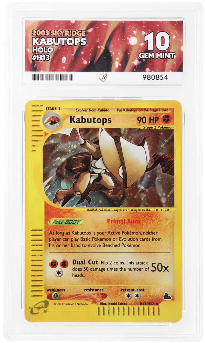 ACE 10 - Kabutops - H13/H32 - Skyridge - Pokemon - front