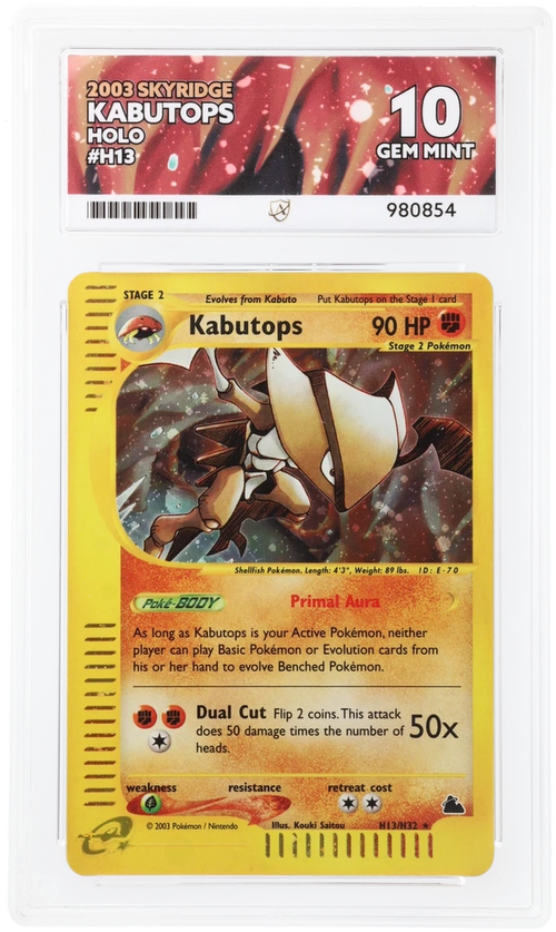 ACE 10 - Kabutops - H13/H32 - Skyridge - Pokemon - front