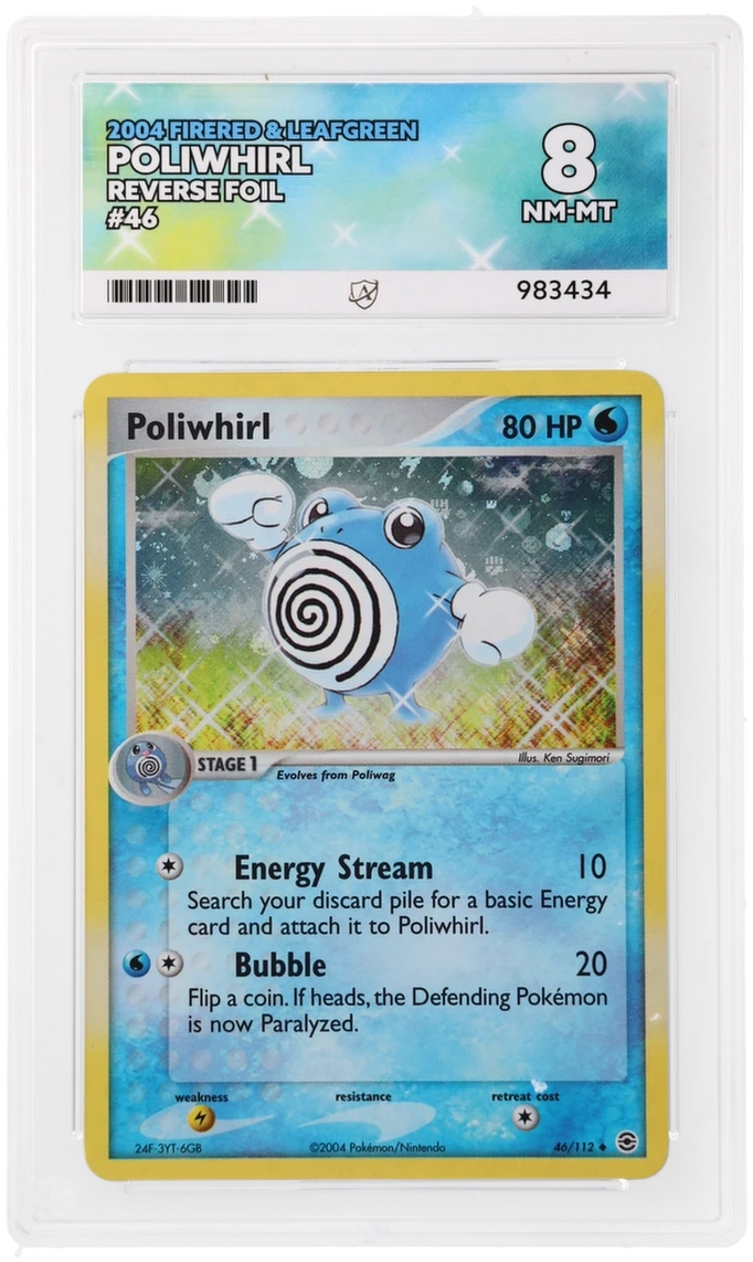 ACE 8  - Poliwhirl - 46/112 - Reverse Foil - 2004 FireRed & LeafGreen - Pokemon