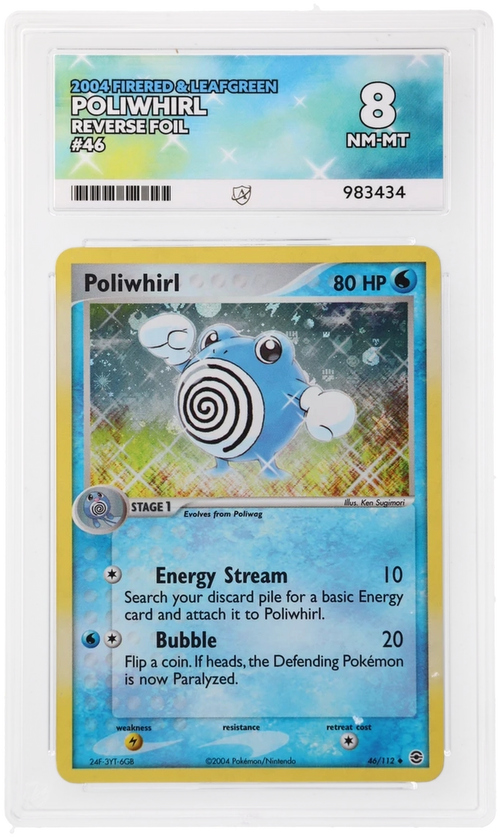 ACE 8  - Poliwhirl - 46/112 - Reverse Foil - 2004 FireRed & LeafGreen - Pokemon