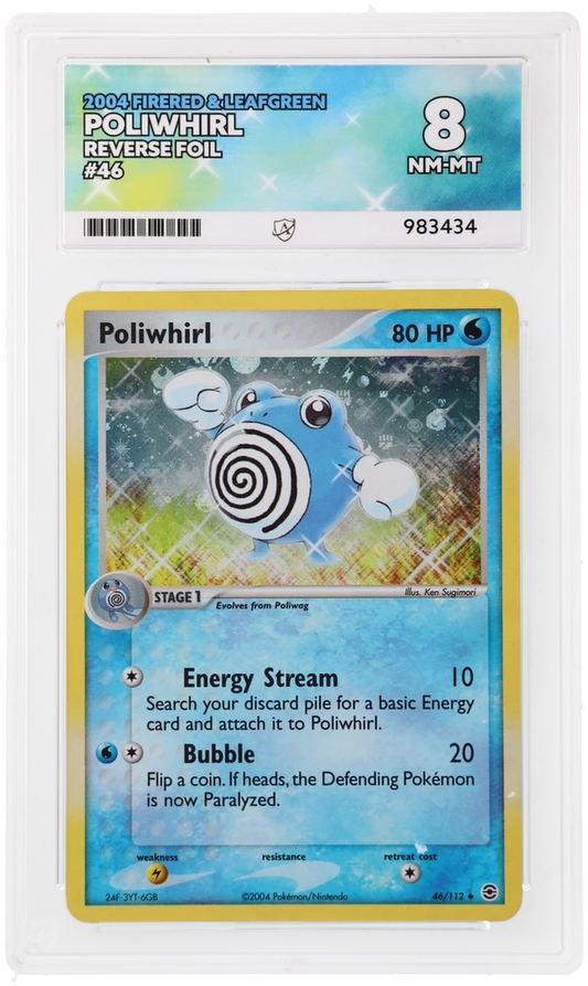 ACE 8  - Poliwhirl - 46/112 - Reverse Foil - 2004 FireRed & LeafGreen - Pokemon