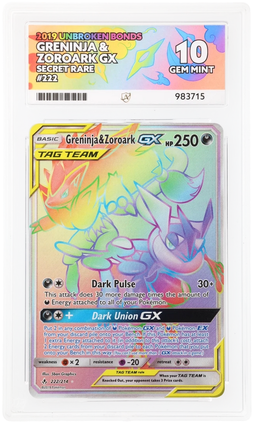 ACE 10 - Greninja & Zoroark GX - 222/214 - Unbroken Bonds - Pokemon - front
