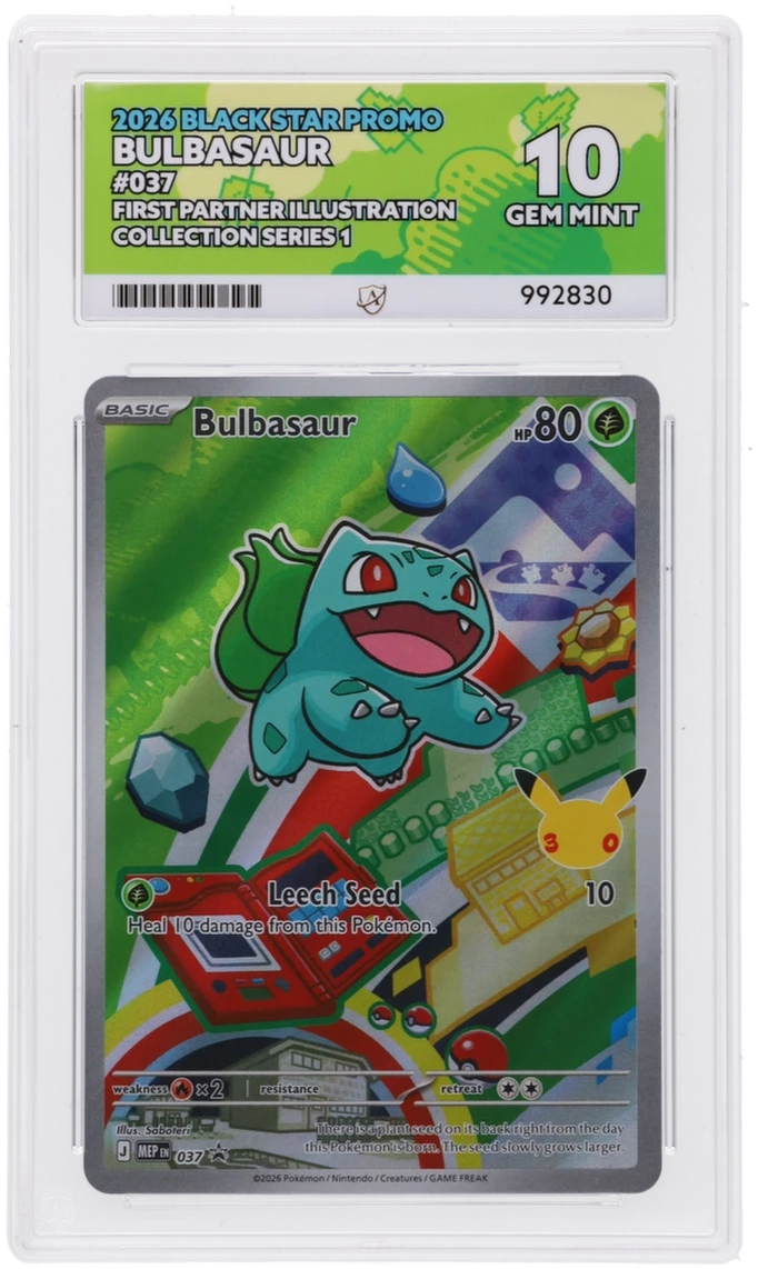 ACE 10 - Bulbasaur - 037 - Black Star Promo - First Partner Illustration Collection Series 1 - Pokemon