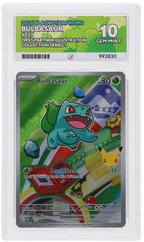 ACE 10 - Bulbasaur - 037 - Black Star Promo - First Partner Illustration Collection Series 1 - Pokemon