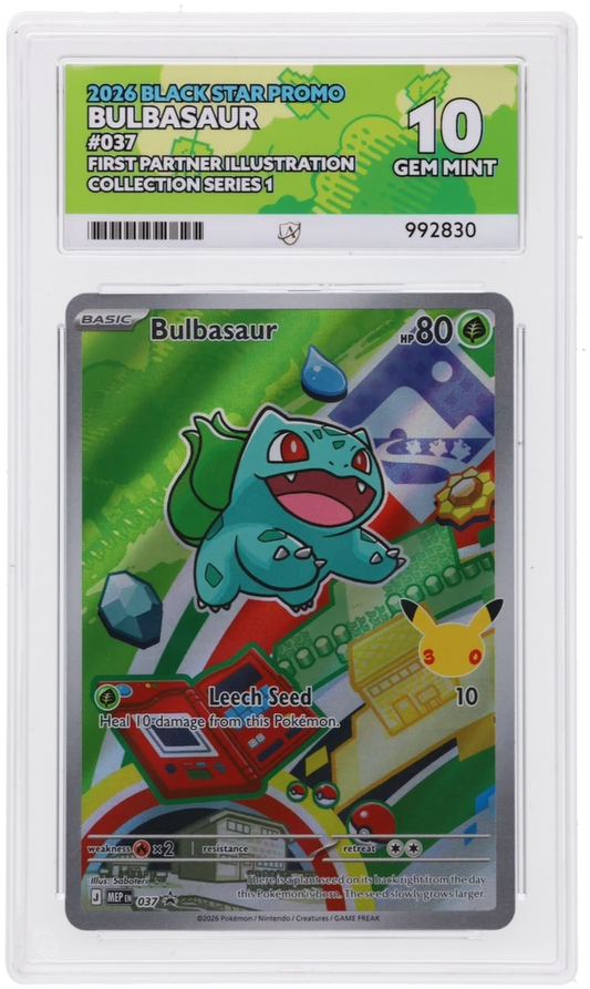 ACE 10 - Bulbasaur - 037 - Black Star Promo - First Partner Illustration Collection Series 1 - Pokemon
