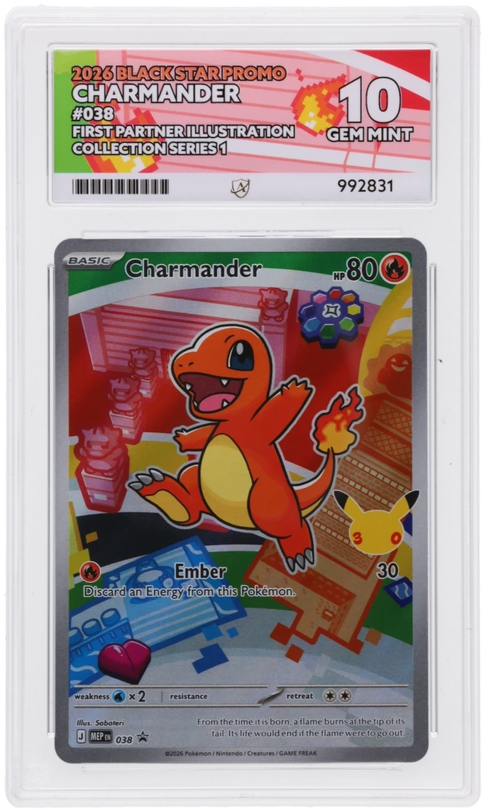 ACE 10 - Charmander - 038 - Black Star Promo - First Partner Illustration Collection Series 1 - Pokemon