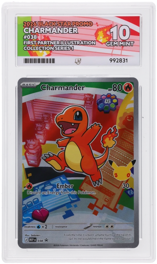 ACE 10 - Charmander - 038 - Black Star Promo - First Partner Illustration Collection Series 1 - Pokemon