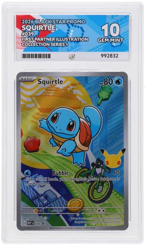 ACE 10 - Squirtle - 039 - Black Star Promo - First Partner Illustration Collection Series 1 - Pokemon